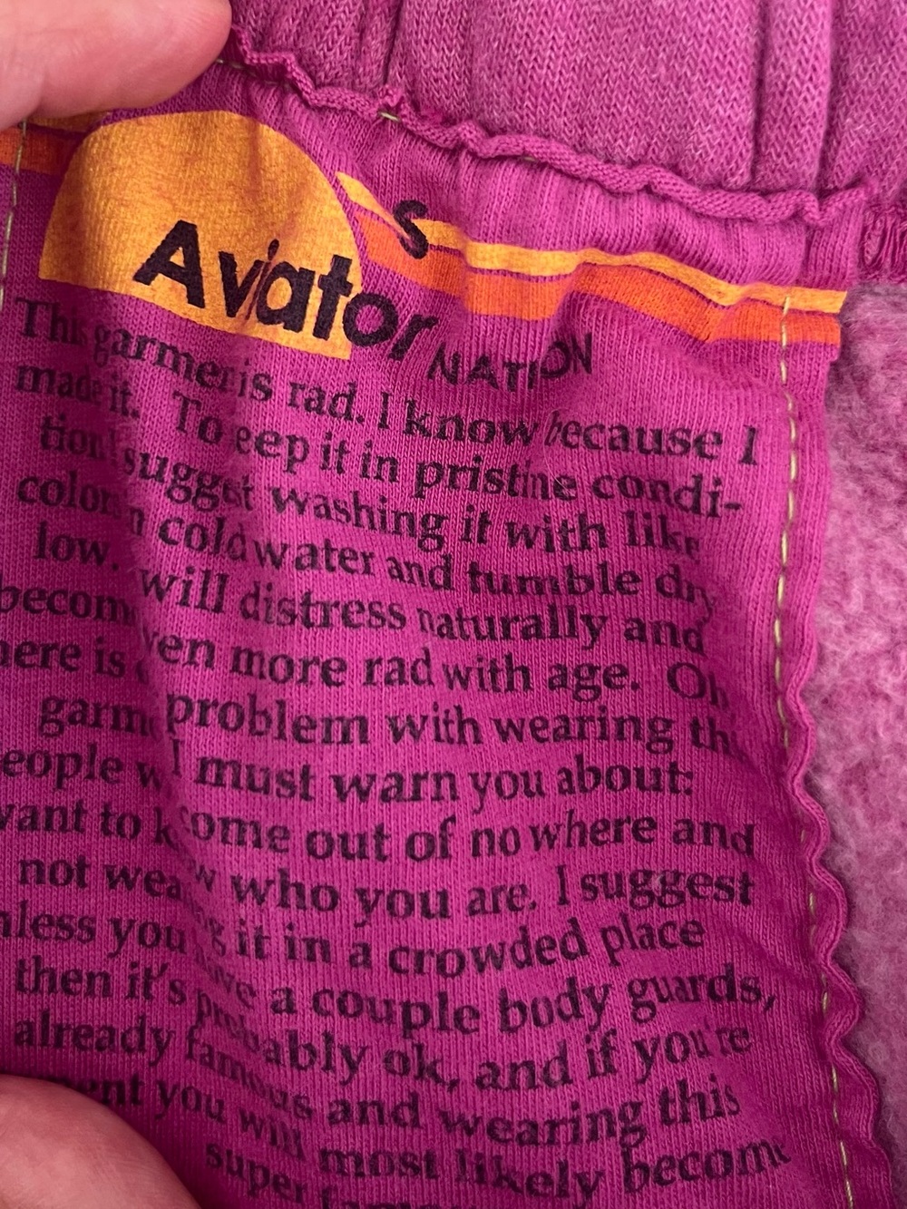 Aviator Nation 5 Stripe Sweatpants Magenta Orange Yellow Women’s Size Small - Picture 8 of 12